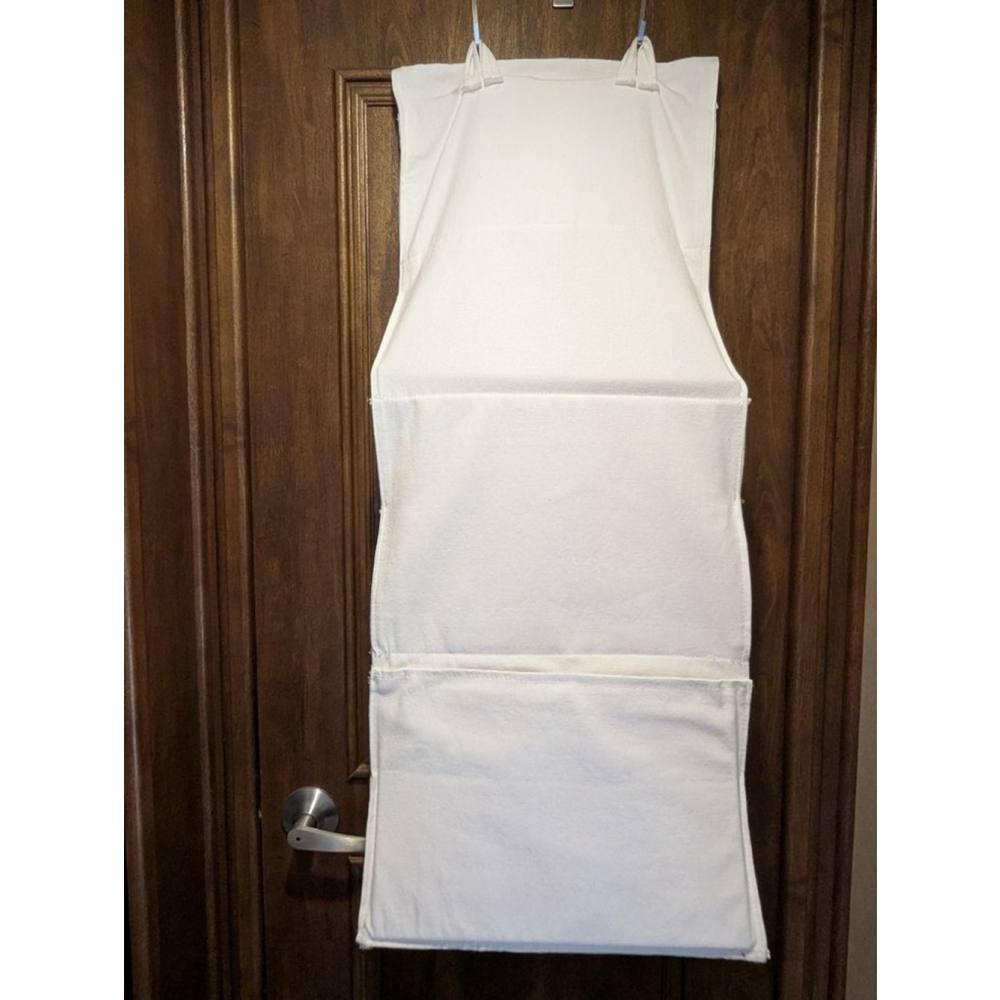 White Over-the-Door Macrame Closet Organizer For Bathrooms Bedrooms Boho - Picture 2 of 11